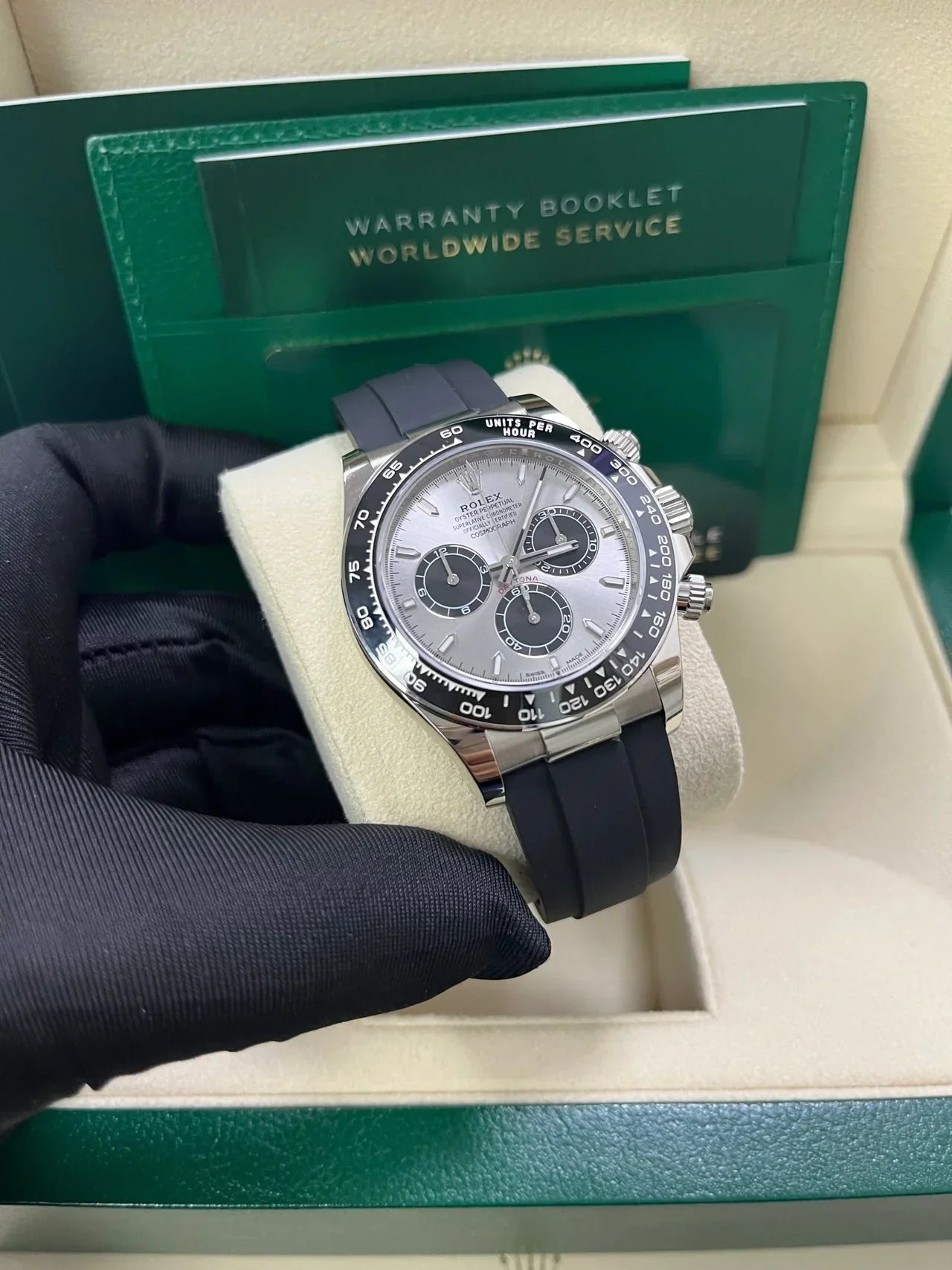 Daytona Oro Bianco 40mm Oysterflex