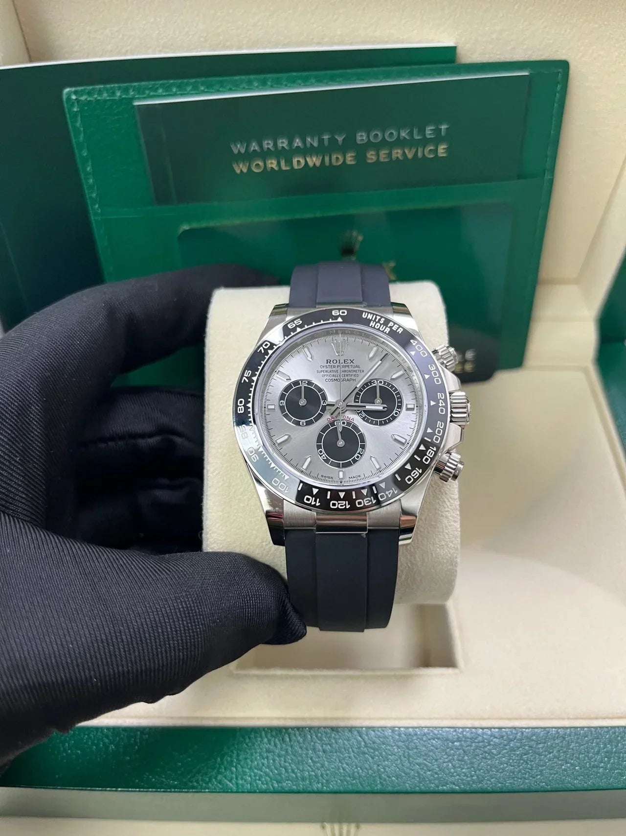 Daytona Oro Bianco 40mm Oysterflex