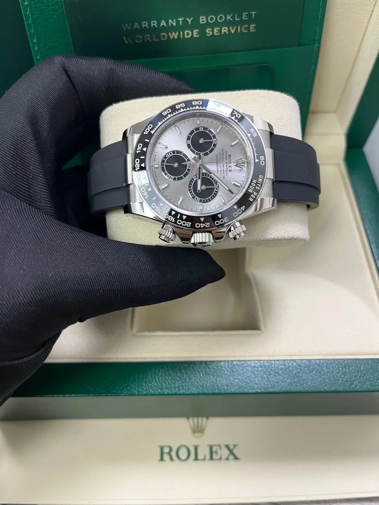 Daytona Oro Bianco 40mm Oysterflex