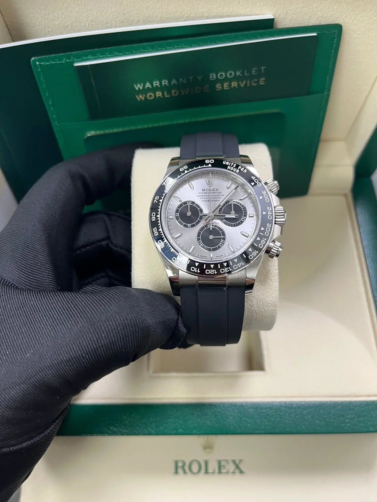 Daytona Oro Bianco 40mm Oysterflex