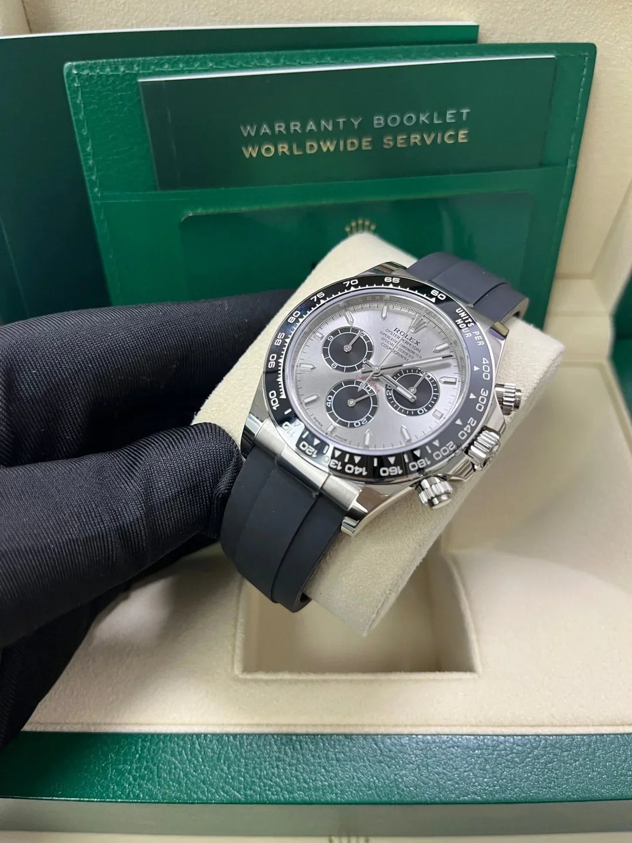 Daytona Oro Bianco 40mm Oysterflex