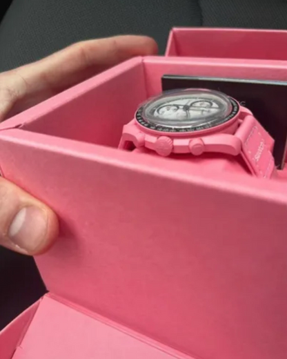 MOONSWATCH MISSION TO MOONPHASE PINK - SWATCH X OMEGA BIOCERAMIC